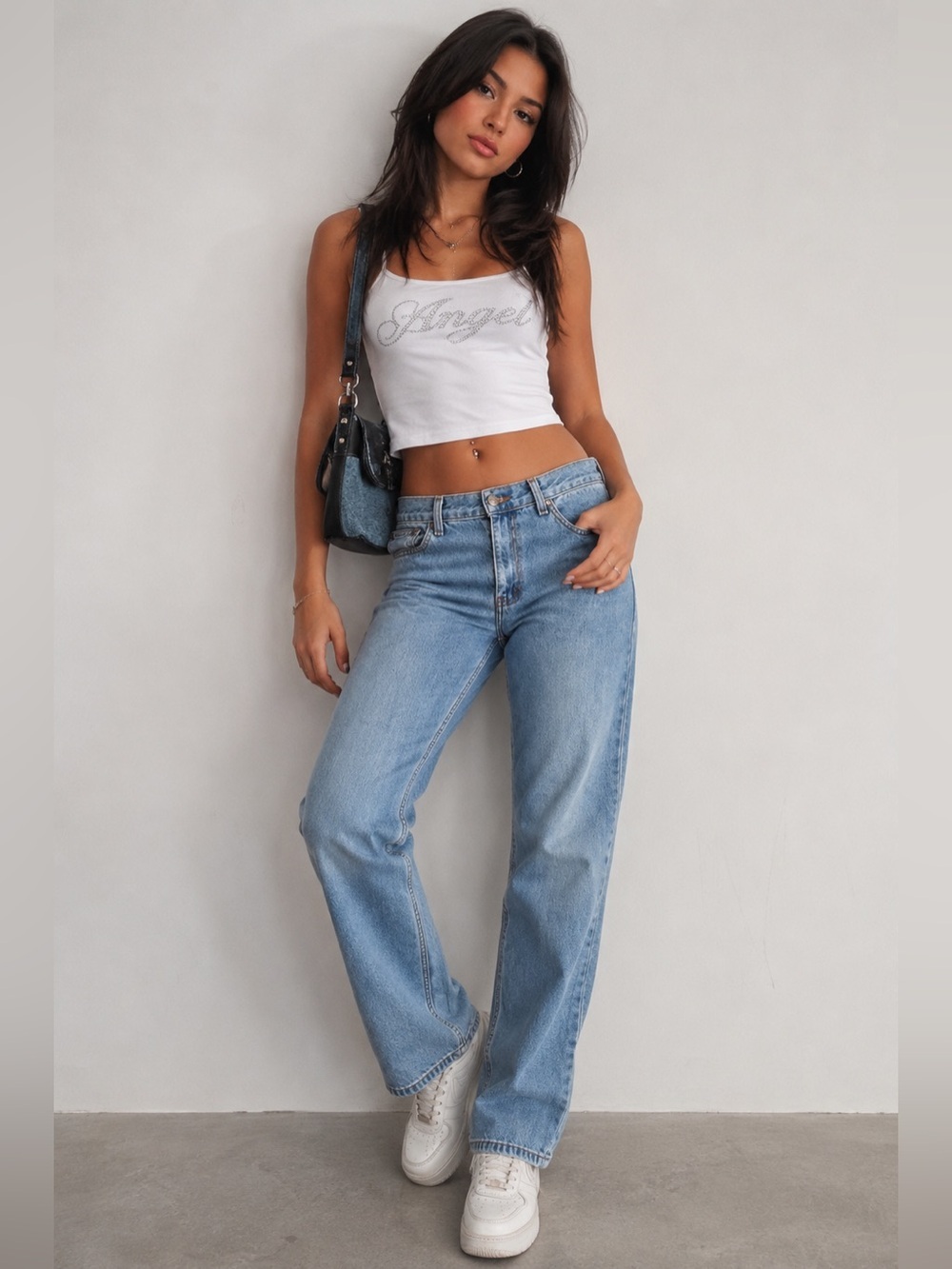 120. Jeanology Straight Leg Jeans Women’s Medium Blue Denim Casual Classic